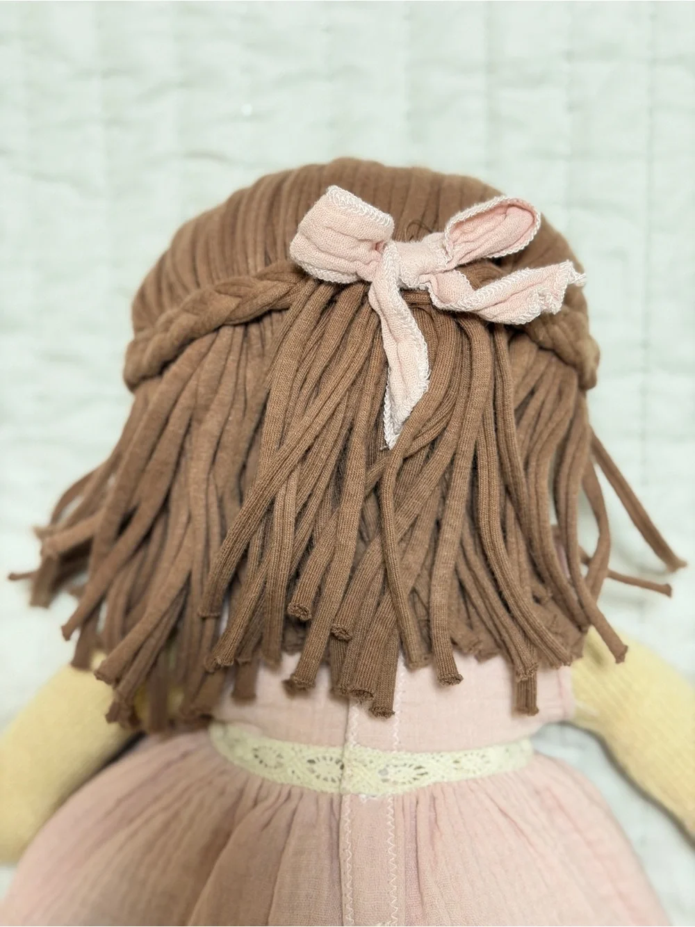 The Clementine Collective Clara Knitted Rag Doll 16” Blush Dress Poppie Toys